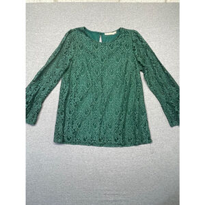 Women's Andree by Unit Green Lace Blouse Size L